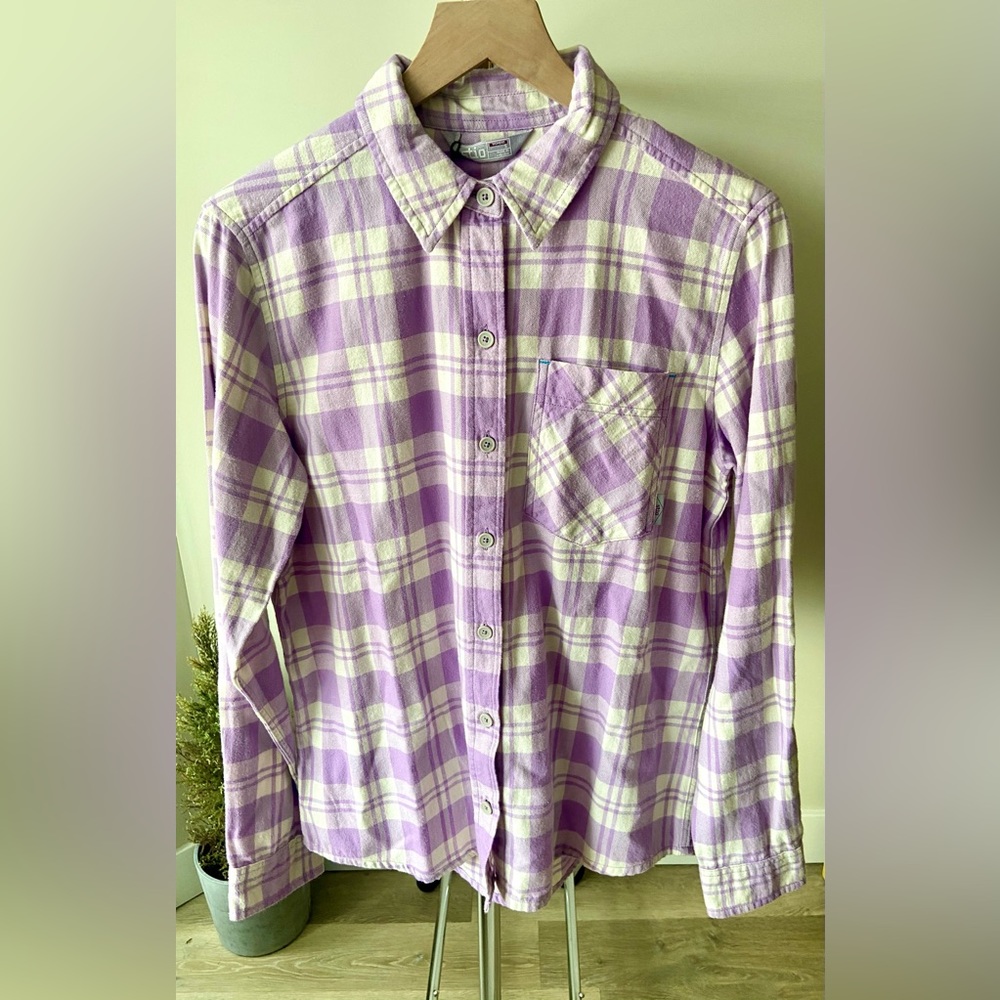 STIO Dovetail Lightweight Woman’s Shirt Flannel Purple Lavender Small  $115